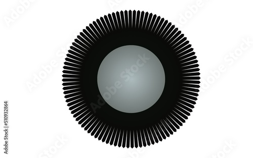black and white circle vector