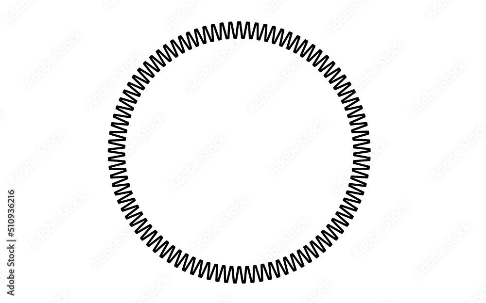 Fototapeta premium Vector black circle frame cog space abstract bumpy 