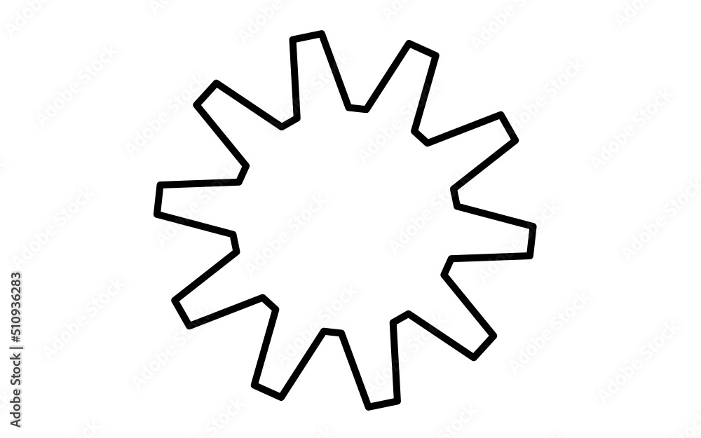 Vector black circle frame cog space abstract bumpy 