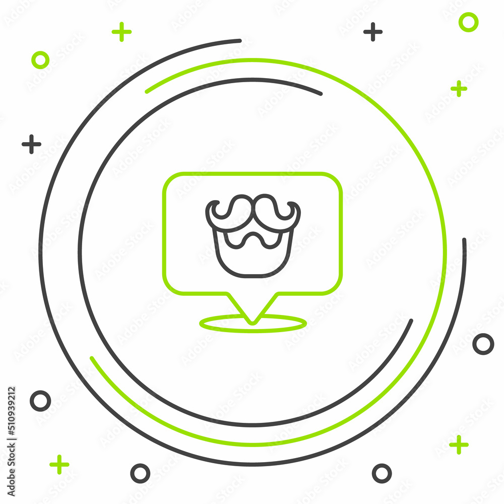 Line Barbershop icon isolated on white background. Hairdresser logo or signboard. Colorful outline concept. Vector Line Barbershop icon isolated on white background. Hairdresser logo or signboard. Colorful outline concept. Vector