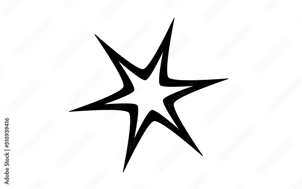 isolated on white background isolated on black frame circle vector flower star burst