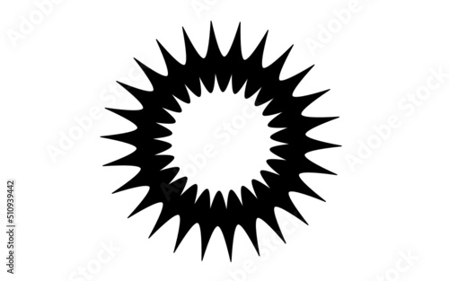 isolated on white background isolated on black frame circle vector flower star burst