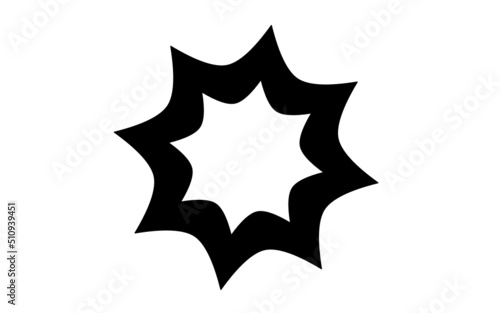 isolated on white background isolated on black frame circle vector flower star burst