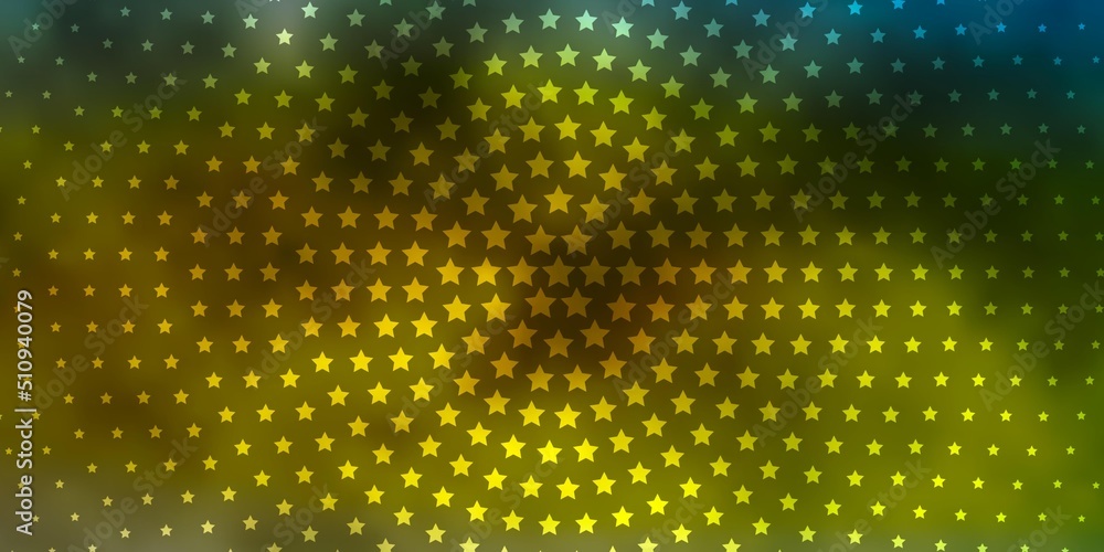 Light Blue, Yellow vector texture with beautiful stars.