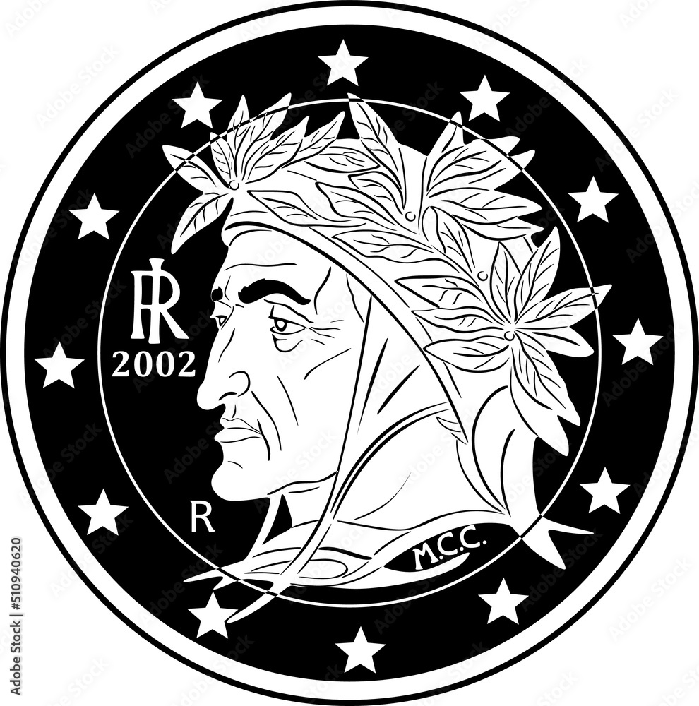 One Euro Coin Black Outline Handmade Silhouette Collection Stock Vector one-euro-coin-black-outline-handmade-silhouette-collection-stock-vector
