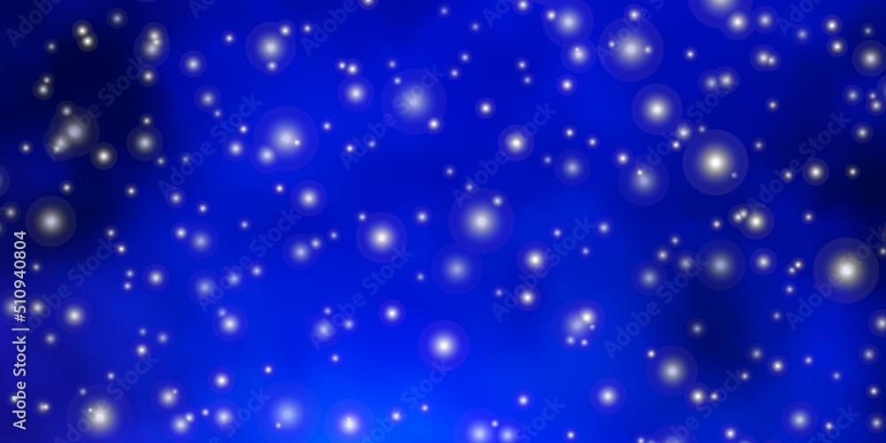 Dark BLUE vector texture with beautiful stars. Dark BLUE vector texture with beautiful stars.
