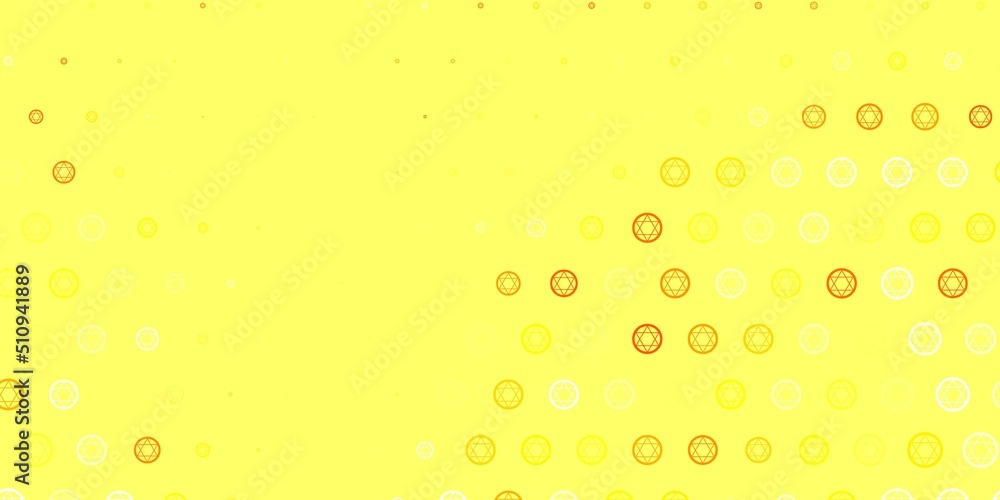 Light Orange vector template with esoteric signs. Light Orange vector template with esoteric signs.