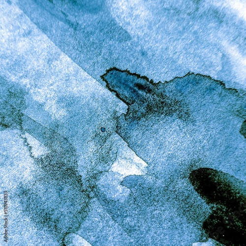 Paper Grunge Background. Dark Acrylic Paint Ink. Green Hand Painted Watercolor. Dark Modern. Bright Ink Grunge Texture. Acrylic Paint Splash.
