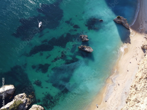 Photos Birds view of a beach of the coast near Sesimbra, Portugal