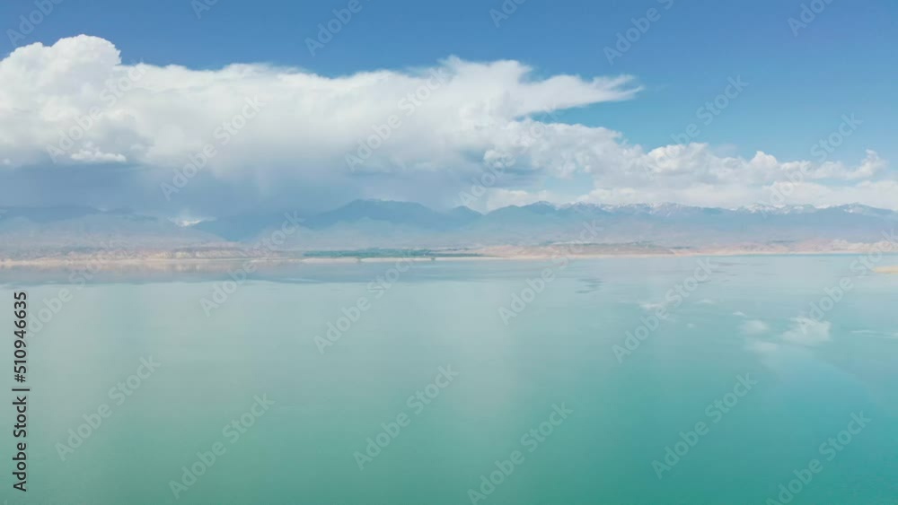 Toktogul reservoir, Kyrgyzstan, aerial view Toktogul reservoir, Kyrgyzstan, aerial view
