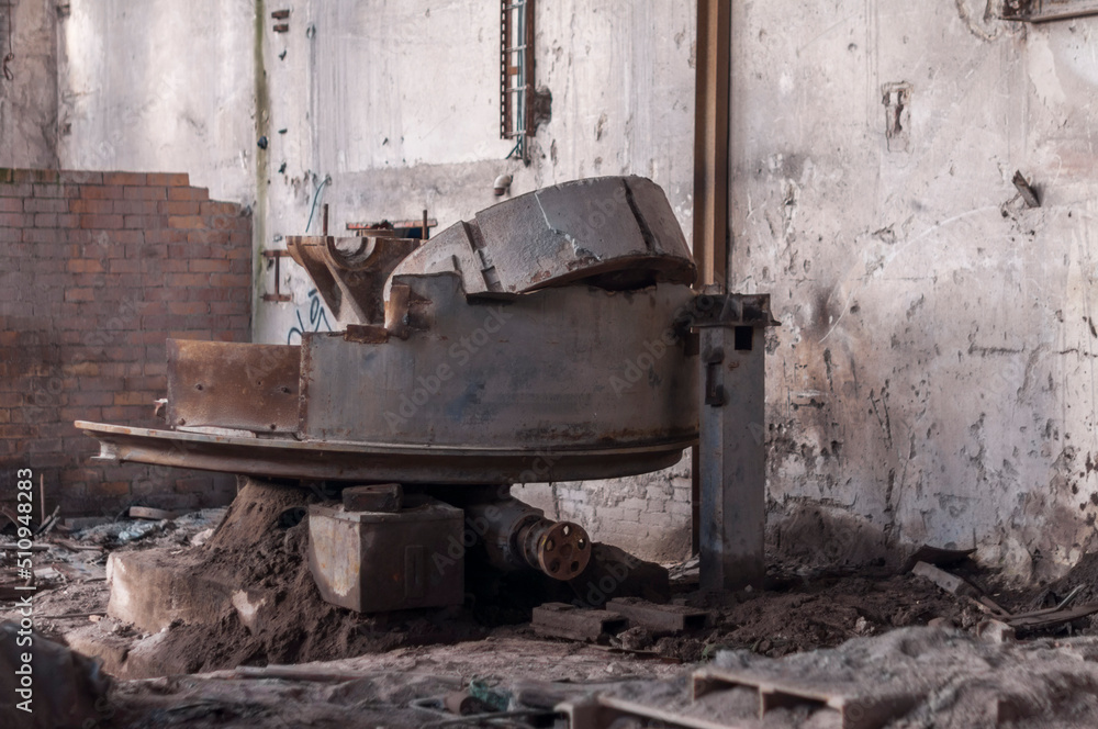 Old abandoned pottery and brick factory in Kladno, Czech Republic