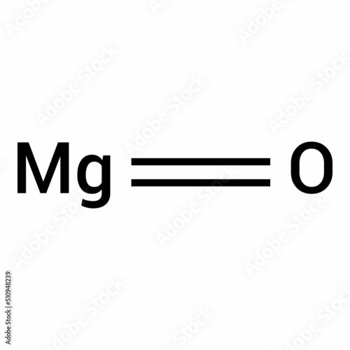 magnesium oxide (mgo) vector illustration