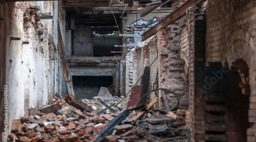 Old abandoned pottery and brick factory in Kladno  Czech Republic