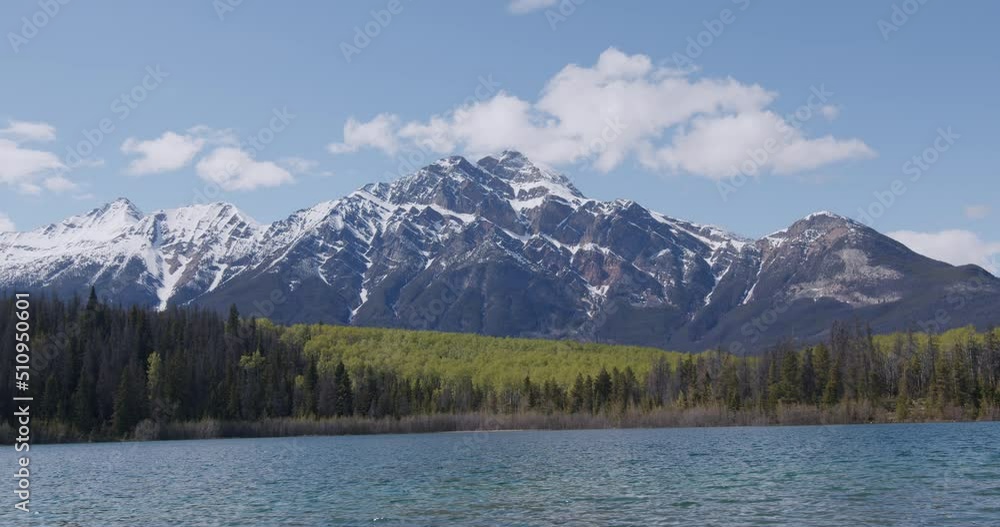 Beautiful Rocky Mountain View of Pyramid Mountain across from Patricia Lake in Jaspar National Park Canada Beautiful Rocky Mountain View of Pyramid Mountain across from Patricia Lake in Jaspar National Park Canada