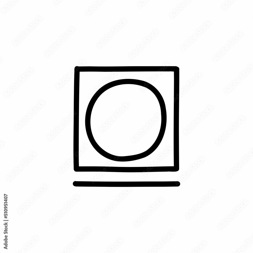tumble dry permanent press symbol doodle icon, vector color line illustration tumble dry permanent press symbol doodle icon, vector color line illustration