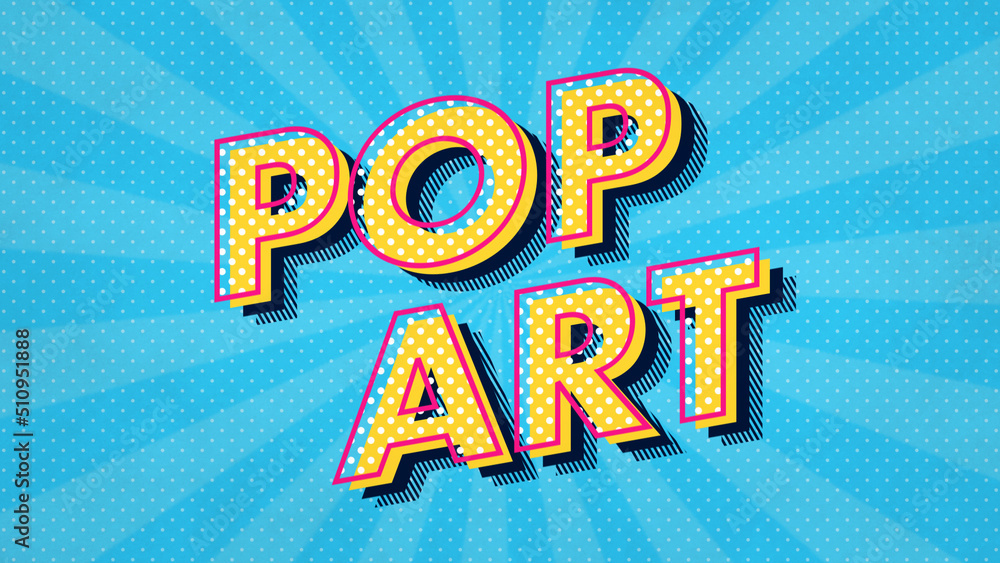 Fun Pop Art Title Stock Template | Adobe Stock