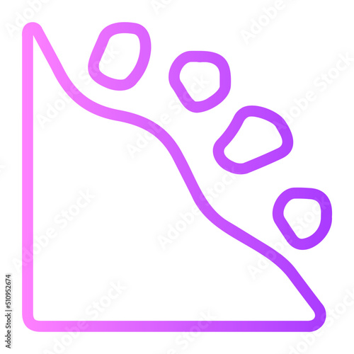 landslide gradient icon