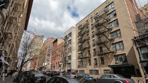 scene from New York City street East Village