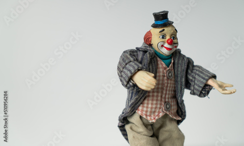Portrait of a clown with a smile, Figure, Background