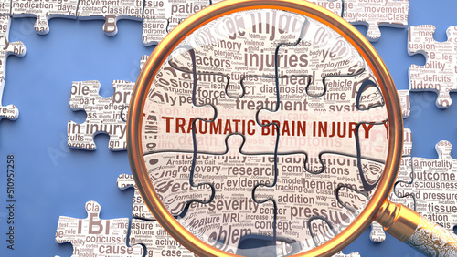 Картината върху платно Traumatic brain injury as a complex topic under close inspection