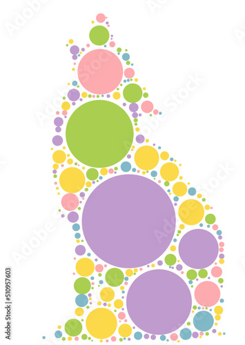 wolf color dot vector texture