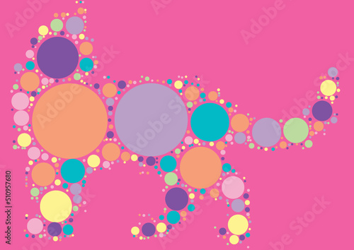 cat color dot vector texture