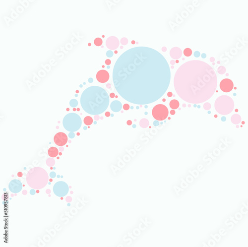 dolphin color dot vector texture