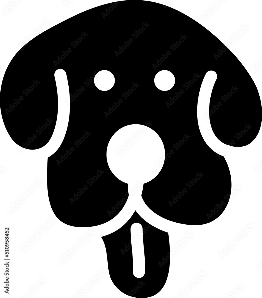 Face of staring dog vector icon illustration on white background..eps Face of staring dog vector icon illustration on white background..eps