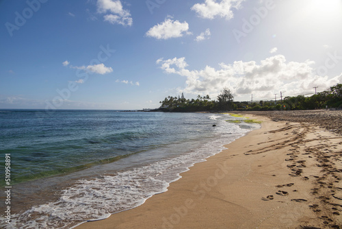 Beach on the island of Oahu