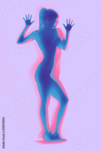 Silhouette of beautiful sex...