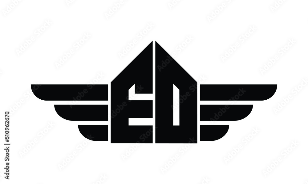 EO two letter creative shape logo design vector template. house, real