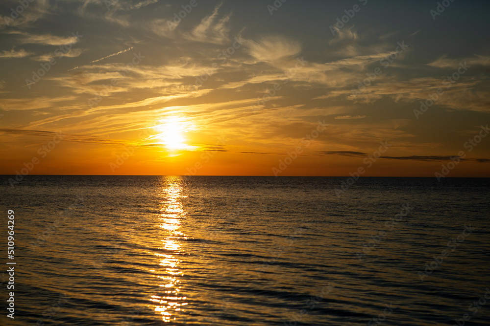 sunset over Lake Erie 