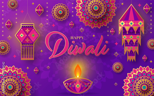 Happy diwali, deepavali the indian festival