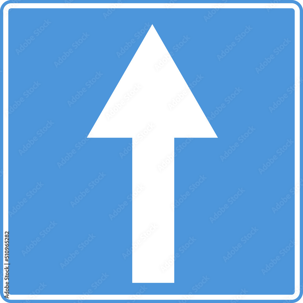 Road sign of the direction of movement. Vector image. Road sign of the direction of movement. Vector image.