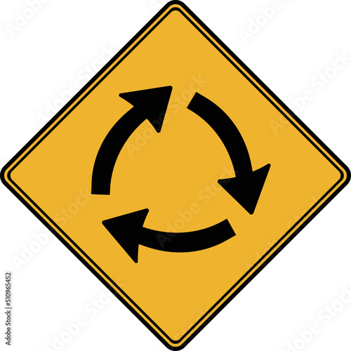 Traffic sign, circular traffic warning. Vector image.