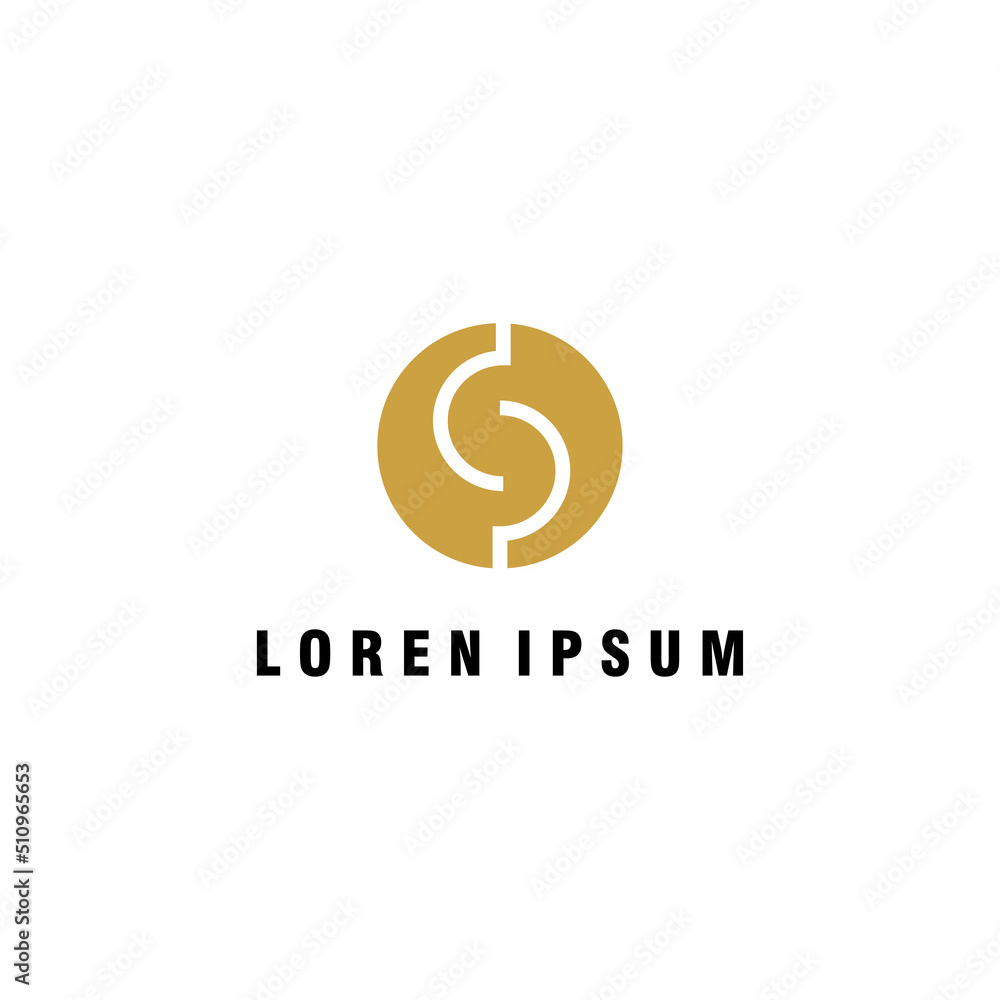 initials S DP logo illustration circle abstract design vector initials S DP logo illustration circle abstract design vector