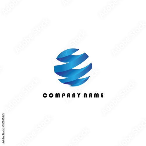 circle logo element color graphic design company vector illustration