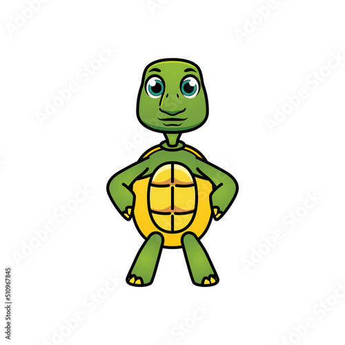 turtle cartoon character vector template 1