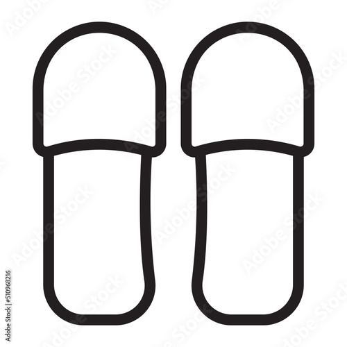 slippers line icon