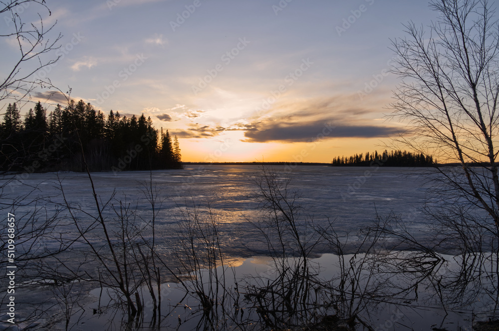 An Evening at Astotin Lake