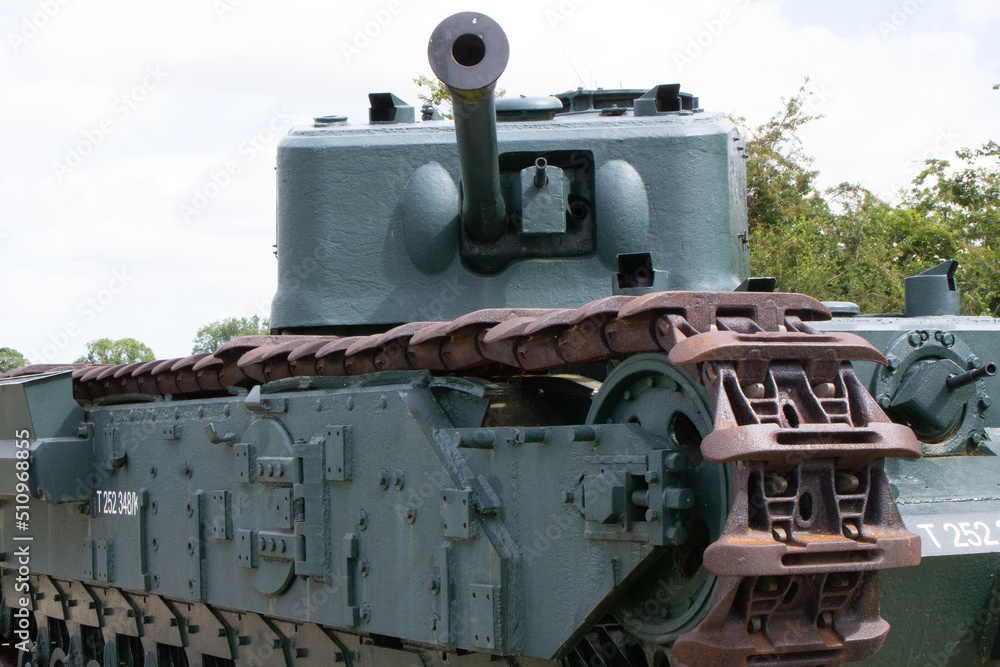 The old British WW2 Churchill tank
