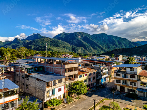 village in the mountains of tingo maria peruvian photo