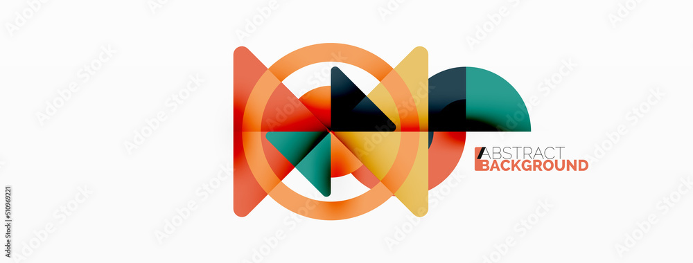 Creative geometric wallpaper. Minimal abstract background. Triangles and circles composition vector illustration for wallpaper banner background or landing page Creative geometric wallpaper. Minimal abstract background. Triangles and circles composition vector illustration for wallpaper banner background or landing page