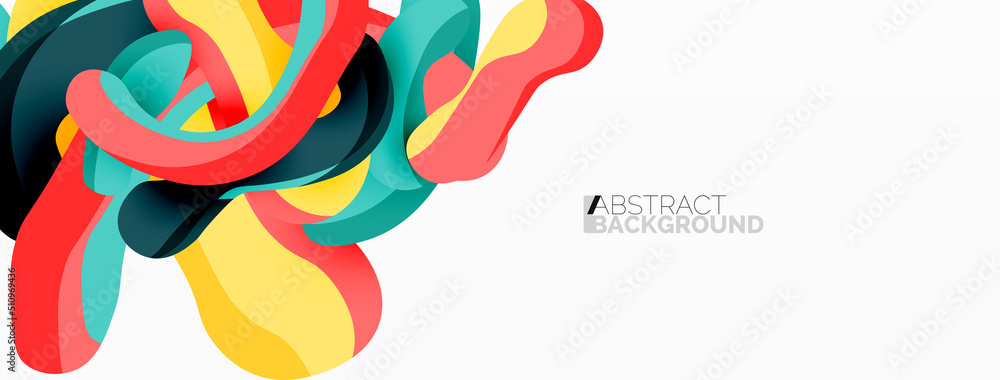 Obraz premium Creative geometric wallpaper. Splash shapes composition background. Techno business template for wallpaper, banner, background or landing
