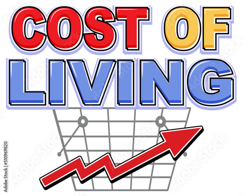 Cost of living isolated word text