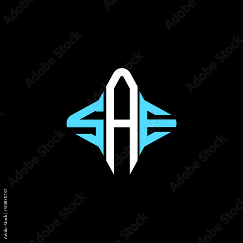 SAE letter logo creative design with vector graphic photo