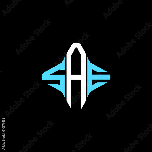 SAE letter logo creative design with vector graphic