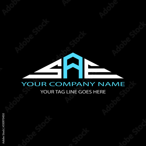 SAE letter logo creative design with vector graphic