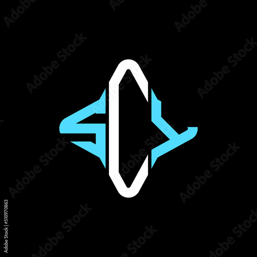 SCY letter logo creative design with vector graphic
