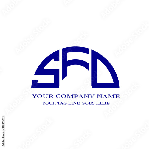 SFD letter logo creative design with vector graphic photo